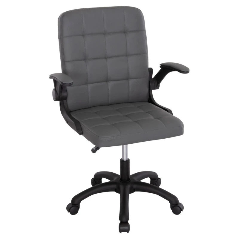ΚΑΡΕΚΛΑ ΓΡΑΦΕΙΟΥ PORTIMA HM1197.03 ΓΚΡΙ PVC-ΜΑΥΡΟΣ NYLON ΣΚΕΛΕΤΟΣ & ΒΑΣΗ 66.5x60x97Υεκ