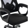 ΚΑΡΕΚΛΑ ΓΡΑΦΕΙΟΥ SALAS HM1223.01 ΠΟΛΥΠΡΟΠΥΛΕΝΙΟ & MESH--ΜΑΥΡΟ 60x60x118-128Υεκ