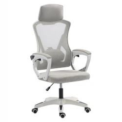 ΚΑΡΕΚΛΑ ΓΡΑΦΕΙΟΥ SALAS HM1223.02 P.P. ΛΕΥΚΟ-ΓΚΡΙ MESH ΥΦΑΣΜΑ 60x60x118-128Υεκ