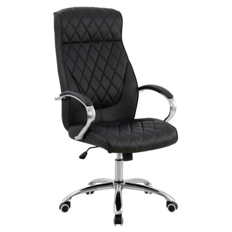 ΚΑΡΕΚΛΑ ΓΡΑΦΕΙΟΥ SHALY HM1098.01 PU ΣΕ ΜΑΥΡΟ 62x80x125Υεκ
