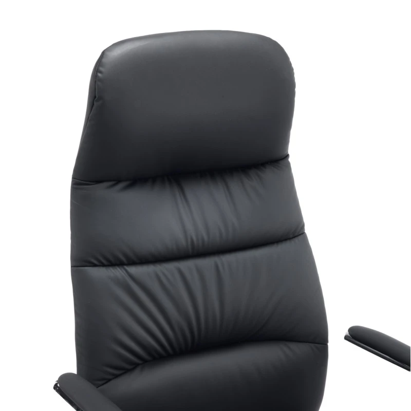 ΚΑΡΕΚΛΑ ΓΡΑΦΕΙΟΥ TEETER HM18355.01 ΜΑΥΡΟ PU ΔΕΡΜΑ--ΒΑΣΗ ΧΡΩΜΙΟΥ 67x66x121Υεκ