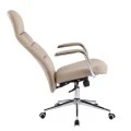 ΚΑΡΕΚΛΑ ΓΡΑΦΕΙΟΥ TEETER HM18355.02 ΜΠΕΖ PU ΔΕΡΜΑ--ΒΑΣΗ ΧΡΩΜΙΟΥ 67x66x121Υεκ