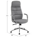 ΚΑΡΕΚΛΑ ΓΡΑΦΕΙΟΥ TEETER HM18355.10 ΓΚΡΙ PU ΔΕΡΜΑ--ΒΑΣΗ ΧΡΩΜΙΟΥ 67x66x121Υεκ
