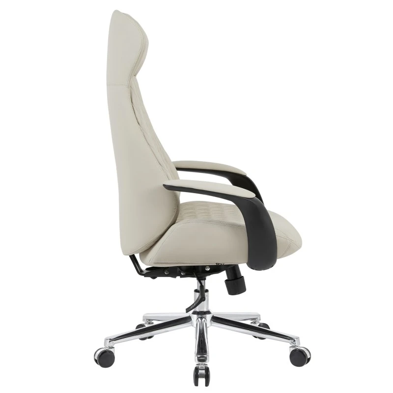 ΚΑΡΕΚΛΑ ΓΡΑΦΕΙΟΥ PREMIUM VELUM HM1233.02 ΜΠΕΖ PU--ΒΑΣΗ ΧΡΩΜΙΟΥ 71x69x116-122Υεκ.