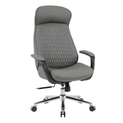 ΚΑΡΕΚΛΑ ΓΡΑΦΕΙΟΥ PREMIUM VELUM HM1233.10 ΓΚΡΙ PU--ΒΑΣΗ ΧΡΩΜΙΟΥ 71x69x116-122Υεκ.