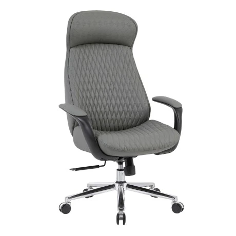 ΚΑΡΕΚΛΑ ΓΡΑΦΕΙΟΥ PREMIUM VELUM HM1233.10 ΓΚΡΙ PU--ΒΑΣΗ ΧΡΩΜΙΟΥ 71x69x116-122Υεκ.