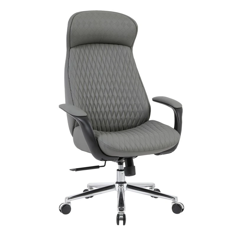 ΚΑΡΕΚΛΑ ΓΡΑΦΕΙΟΥ PREMIUM VELUM HM1233.10 ΓΚΡΙ PU--ΒΑΣΗ ΧΡΩΜΙΟΥ 71x69x116-122Υεκ.