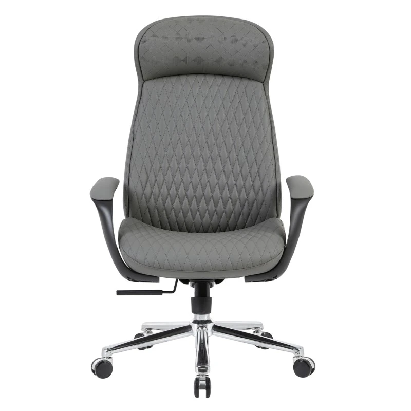 ΚΑΡΕΚΛΑ ΓΡΑΦΕΙΟΥ PREMIUM VELUM HM1233.10 ΓΚΡΙ PU--ΒΑΣΗ ΧΡΩΜΙΟΥ 71x69x116-122Υεκ.