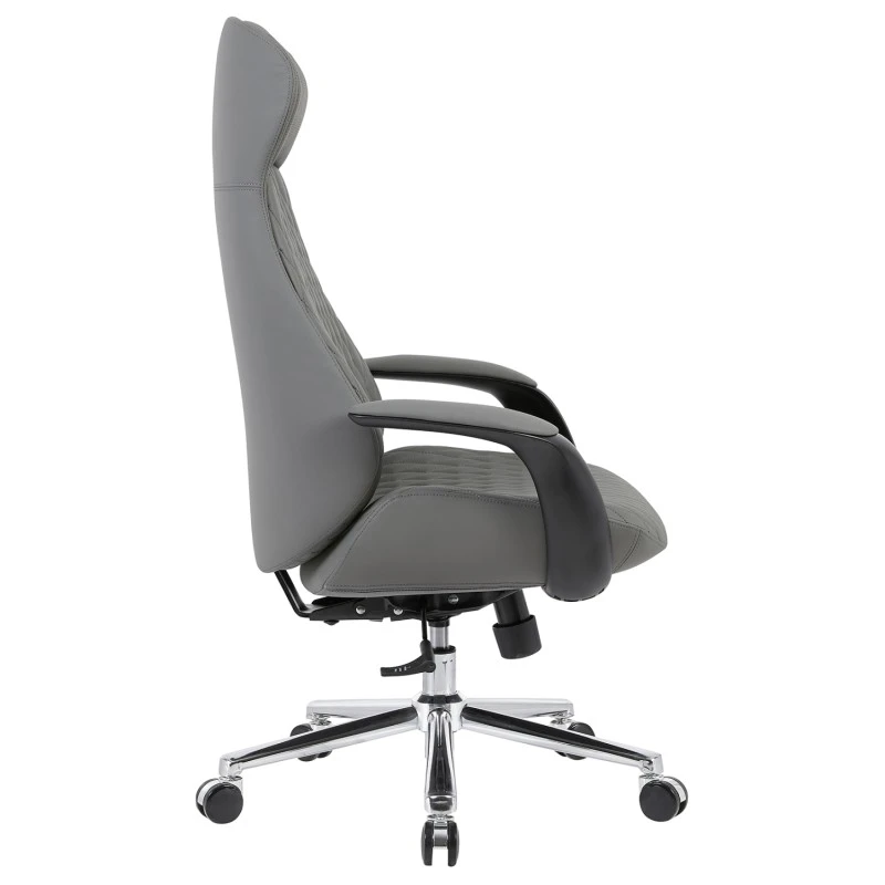 ΚΑΡΕΚΛΑ ΓΡΑΦΕΙΟΥ PREMIUM VELUM HM1233.10 ΓΚΡΙ PU--ΒΑΣΗ ΧΡΩΜΙΟΥ 71x69x116-122Υεκ.