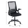 ΚΑΡΕΚΛΑ ΓΡΑΦΕΙΟΥ ZENITH HM1225.01 PP & MESH ΥΦΑΣΜΑ--ΜΑΥΡΟ 60x60x92-100Υεκ