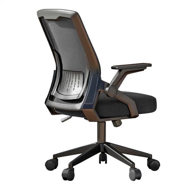 ΚΑΡΕΚΛΑ ΓΡΑΦΕΙΟΥ ZENITH HM1225.01 PP & MESH ΥΦΑΣΜΑ--ΜΑΥΡΟ 60x60x92-100Υεκ