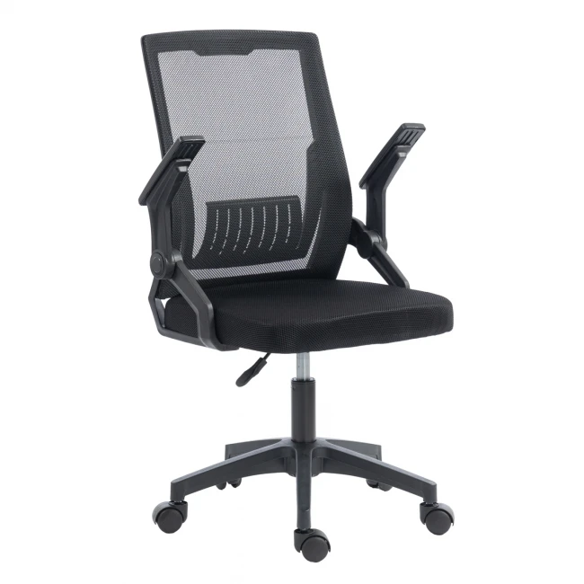 ΚΑΡΕΚΛΑ ΓΡΑΦΕΙΟΥ ZENITH HM1225.01 PP & MESH ΥΦΑΣΜΑ--ΜΑΥΡΟ 60x60x92-100Υεκ