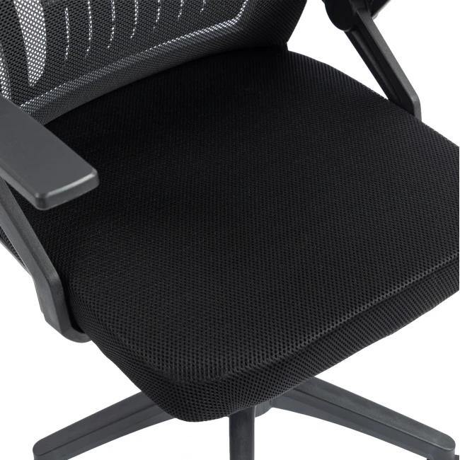 ΚΑΡΕΚΛΑ ΓΡΑΦΕΙΟΥ ZENITH HM1225.01 PP & MESH ΥΦΑΣΜΑ--ΜΑΥΡΟ 60x60x92-100Υεκ