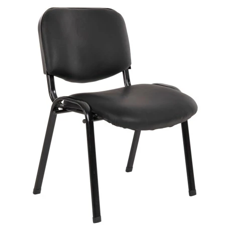 ΚΑΡΕΚΛΑ JANISHA HM1010.01 ΜΕ ΔΕΡΜΑΤΙΝΗ PU ΜΑΥΡΟ 53,5x59x77 εκ.