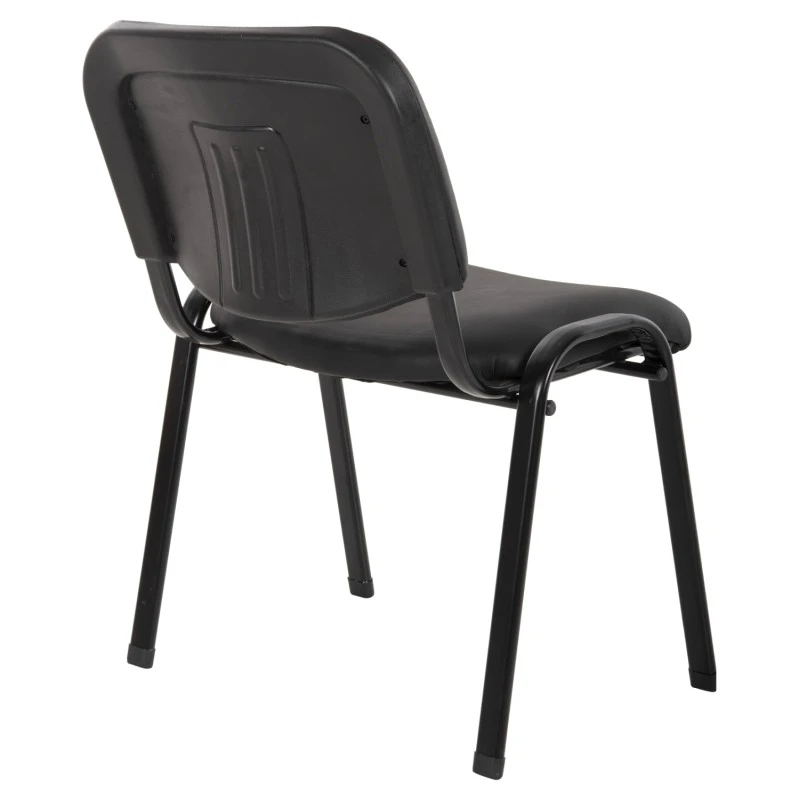 ΚΑΡΕΚΛΑ JANISHA HM1010.01 ΜΕ ΔΕΡΜΑΤΙΝΗ PU ΜΑΥΡΟ 54x59x78 εκ.