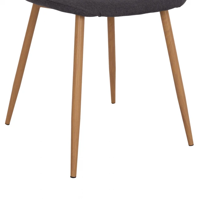 ΚΑΡΕΚΛΑ LEONARDO HM00100.10  ΜΕ ΜΕΤΑΛΛΙΚΑ ΠΟΔΙΑ & ΥΦΑΣΜΑ ΓΚΡΙ  45x51.5x85Υεκ.