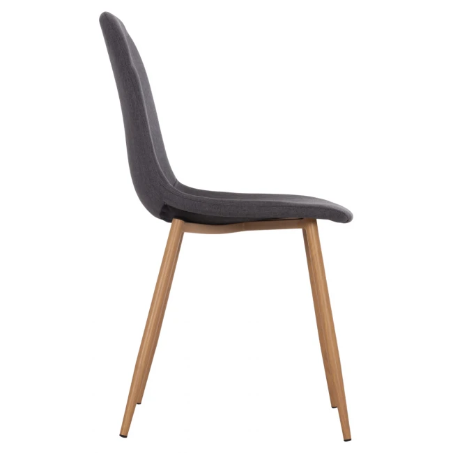 ΚΑΡΕΚΛΑ LEONARDO HM00100.10  ΜΕ ΜΕΤΑΛΛΙΚΑ ΠΟΔΙΑ & ΥΦΑΣΜΑ ΓΚΡΙ  45x51.5x85Υεκ.