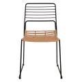 ΚΑΡΕΚΛΑ ΜΕΤΑΛΛΙΚΗ ALLEGRA HM5694 ΜΕ WICKER ΜΠΕΖ 51x54x83Υ εκ.