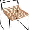 ΚΑΡΕΚΛΑ ΜΕΤΑΛΛΙΚΗ ALLEGRA HM5694 ΜΕ WICKER ΜΠΕΖ 51x54x83Υ εκ.