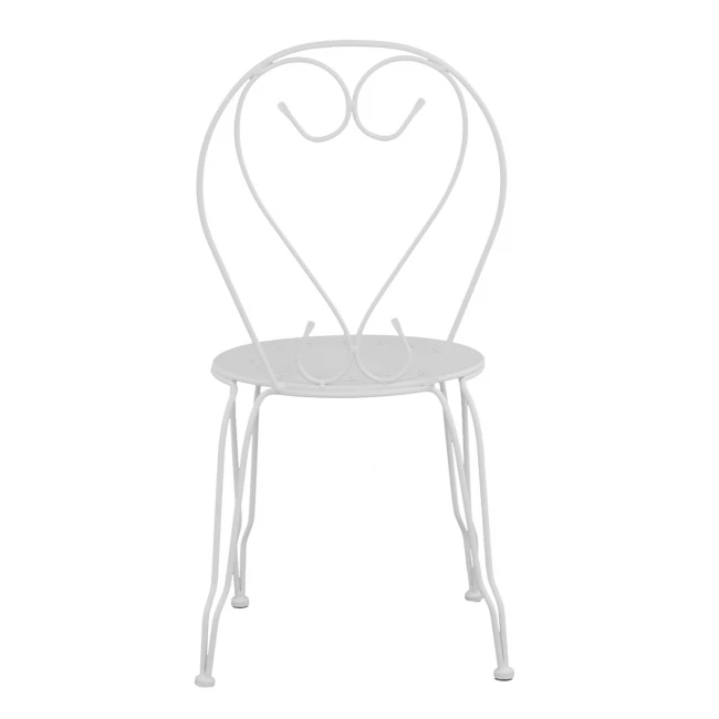 ΚΑΡΕΚΛΑ ΜΕΤΑΛΛΙΚΗ AMORE ΛΕΥΚΗ 42x48x90 εκ. HM5007.12