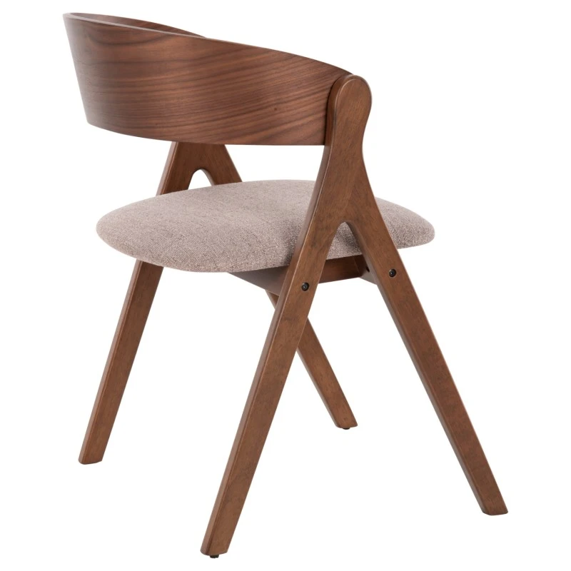 ΚΑΡΕΚΛΑ NEKKER HM9739.01 RUBBERWOOD ΣΕ ΚΑΡΥΔΙ-ΓΚΡΙ ΥΦΑΣΜΑ ΚΑΘΙΣΜΑ 56x55x78Yεκ.