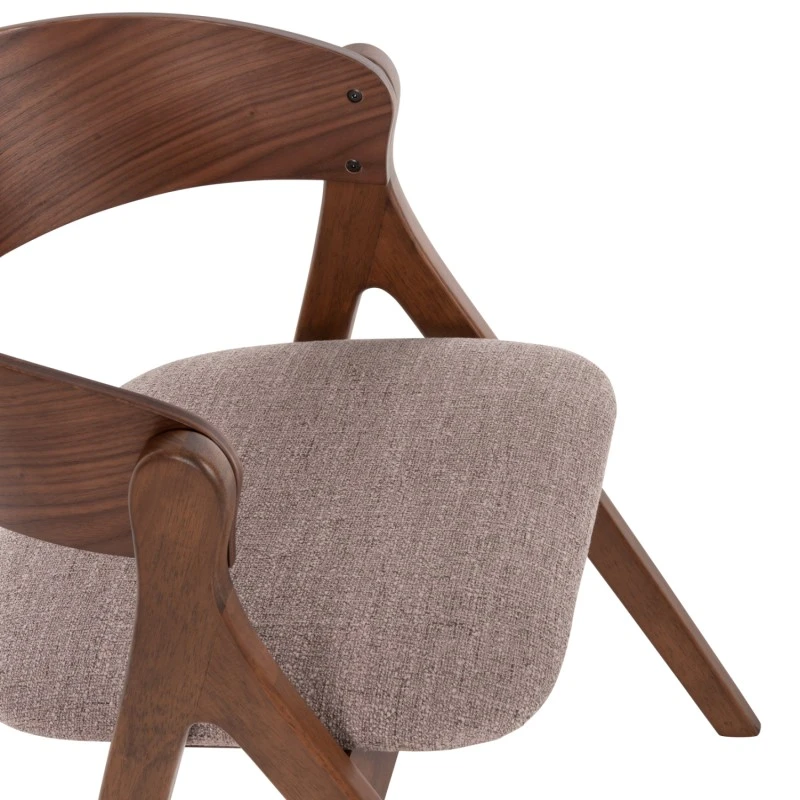 ΚΑΡΕΚΛΑ NEKKER HM9739.01 RUBBERWOOD ΣΕ ΚΑΡΥΔΙ-ΓΚΡΙ ΥΦΑΣΜΑ ΚΑΘΙΣΜΑ 56x55x78Yεκ.