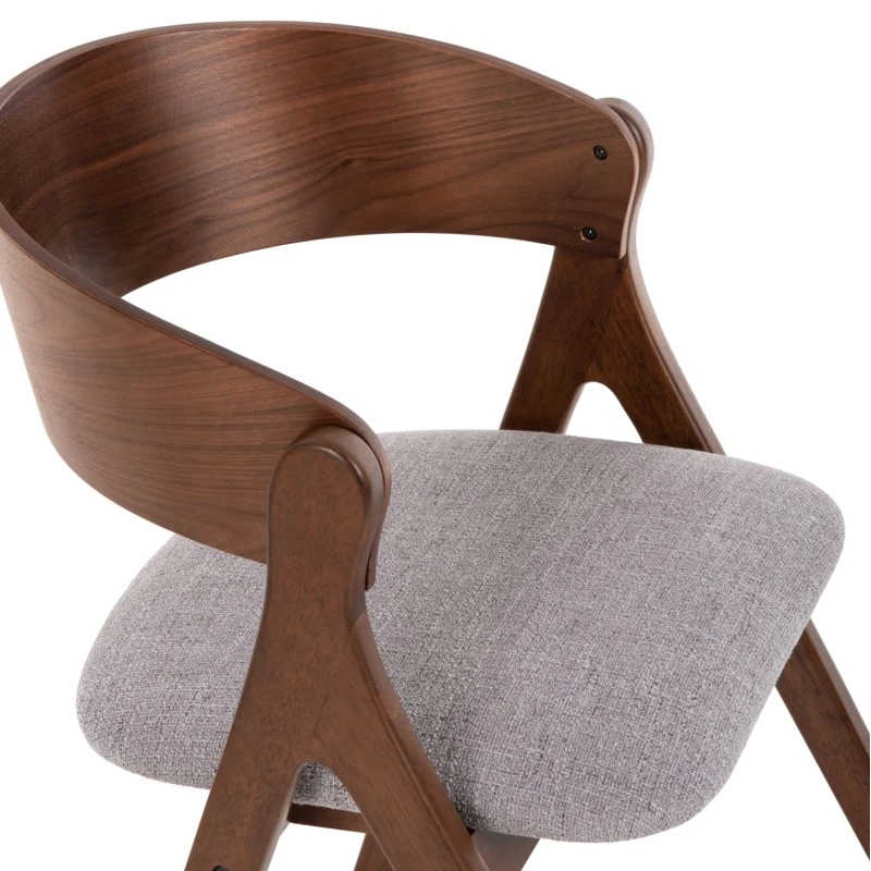 ΚΑΡΕΚΛΑ NEKKER HM9739.02 RUBBERWOOD ΣΕ ΚΑΡΥΔΙ-ΜΠΕΖ ΥΦΑΣΜΑ ΚΑΘΙΣΜΑ 56x55x78Yεκ.