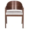 ΚΑΡΕΚΛΑ NERO HM9972 RUBBERWOOD ΣΕ ΚΑΡΥΔΙ-ΓΚΡΙ ΥΦΑΣΜΑ ΚΑΘΙΣΜΑ 56x56x78Yεκ.