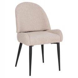 ΚΑΡΕΚΛΑ SARKY HM8585.02 ΥΦΑΣΜΑ ΜΠΟΥΚΛΕ ΕΚΡΟΥ ΜΕ ΜΕΤΑΛΛΙΚΑ ΠΟΔΙΑ 56x64x88Yεκ.