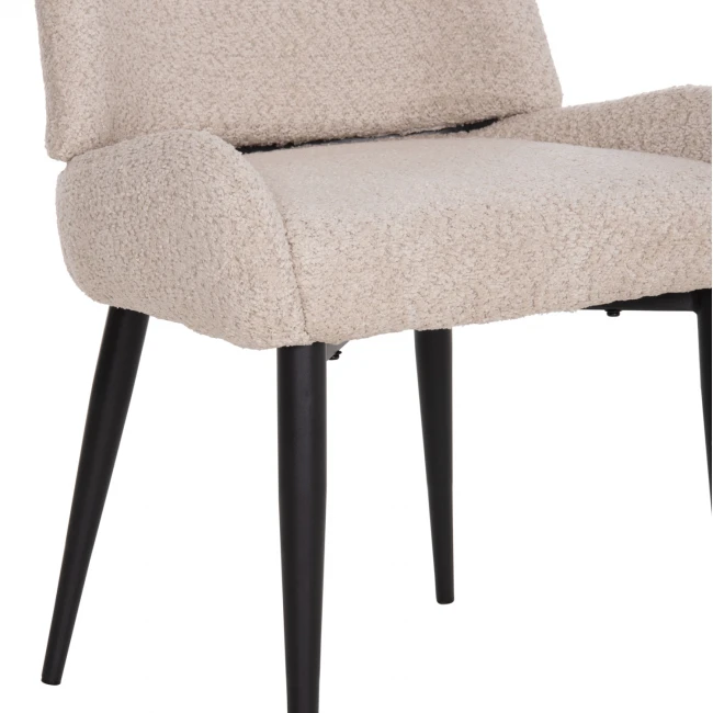 ΚΑΡΕΚΛΑ SARKY HM8585.02 ΥΦΑΣΜΑ ΜΠΟΥΚΛΕ ΕΚΡΟΥ ΜΕ ΜΕΤΑΛΛΙΚΑ ΠΟΔΙΑ 55x62x89Yεκ.