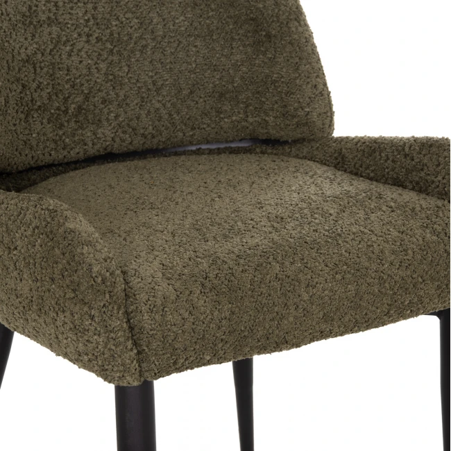 ΚΑΡΕΚΛΑ SARKY HM8585.13 ΥΦΑΣΜΑ ΜΠΟΥΚΛΕ ΠΡΑΣΙΝΟ ΜΕ ΜΕΤΑΛΛΙΚΑ ΠΟΔΙΑ 56x64x88Yεκ.