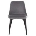 ΚΑΡΕΚΛΑ SERENITY HM8527.11 ΒΕΛΟΥΔΟ ΓΚΡΙ ΜΕ ΜΑΥΡΑ ΜΕΤΑΛΛΙΚΑ ΠΟΔΙΑ 51x54x83,5Υεκ.