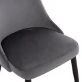 ΚΑΡΕΚΛΑ SERENITY HM8527.11 ΒΕΛΟΥΔΟ ΓΚΡΙ ΜΕ ΜΑΥΡΑ ΜΕΤΑΛΛΙΚΑ ΠΟΔΙΑ 51x54x83,5Υεκ.