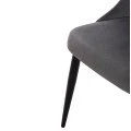 ΚΑΡΕΚΛΑ SERENITY HM8527.11 ΒΕΛΟΥΔΟ ΓΚΡΙ ΜΕ ΜΑΥΡΑ ΜΕΤΑΛΛΙΚΑ ΠΟΔΙΑ 51x54x83,5Υεκ.