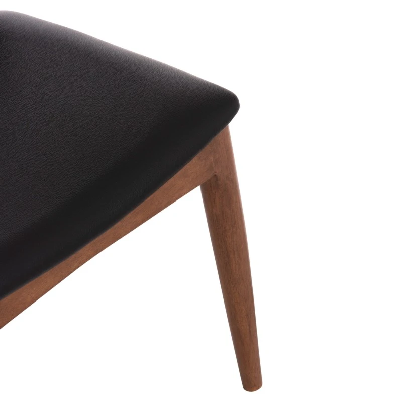 KΑΡΕΚΛΑ ΤΡΑΠΕΖΑΡΙΑΣ ALOR HM9947.03 RUBBERWOOD ΚΑΡΥΔΙ-ΜΑΥΡΟ PU 55x51x75Υεκ