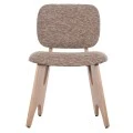 ΚΑΡΕΚΛΑ ΤΡΑΠΕΖΑΡΙΑΣ BELLISI HM18248.01 ΚΑΦΕ ΥΦΑΣΜΑ-PLYWOOD ΧΡΩΜΑ ΔΡΥΟΣ 53x56x78Υεκ.