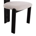 ΚΑΡΕΚΛΑ ΤΡΑΠΕΖΑΡΙΑΣ KARVO HM18252.02 ΕΚΡΟΥ ΥΦΑΣΜΑ--ΞΥΛΟ ΣΕ ΜΑΥΡΟ 57x50x78,5Υεκ.