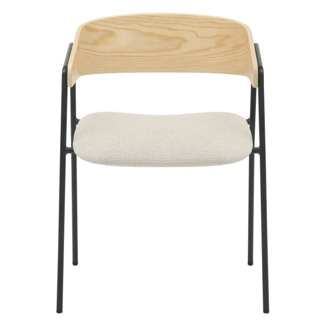 ΚΑΡΕΚΛΑ ΤΡΑΠΕΖΑΡΙΑΣ KORIN HM9975.01 ΜΕΤΑΛΛΟ-ΥΦΑΣΜΑ ΜΠΕΖ-ΞΥΛΟ 54x51x72,5Υεκ