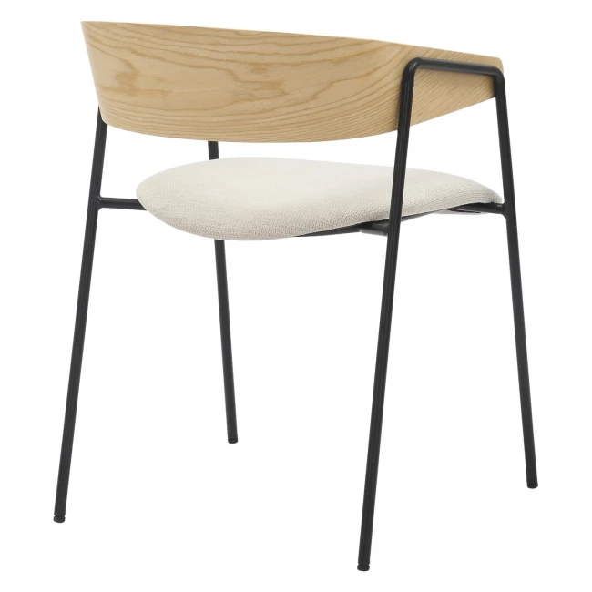 ΚΑΡΕΚΛΑ ΤΡΑΠΕΖΑΡΙΑΣ KORIN HM9975.01 ΜΕΤΑΛΛΟ-ΥΦΑΣΜΑ ΜΠΕΖ-ΞΥΛΟ 54x51x72,5Υεκ