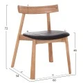 KΑΡΕΚΛΑ ΤΡΑΠΕΖΑΡΙΑΣ SEKAN HM18245.04 RUBBERWOOD-ΜΑΥΡΟ PU 60x54x72Υεκ