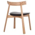 KΑΡΕΚΛΑ ΤΡΑΠΕΖΑΡΙΑΣ SEKAN HM18245.04 RUBBERWOOD-ΜΑΥΡΟ PU 60x54x72Υεκ