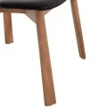 KΑΡΕΚΛΑ ΤΡΑΠΕΖΑΡΙΑΣ SEKAN HM18245.04 RUBBERWOOD-ΜΑΥΡΟ PU 60x54x72Υεκ