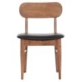 KΑΡΕΚΛΑ ΤΡΑΠΕΖΑΡΙΑΣ SEKOR HM9945.03 ΚΑΡΥΔΙ RUBBERWOOD-ΜΑΥΡΟ PU 51x48x79Υεκ