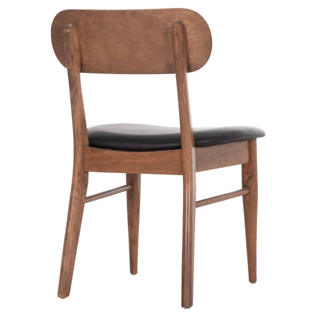KΑΡΕΚΛΑ ΤΡΑΠΕΖΑΡΙΑΣ SEKOR HM9945.03 ΚΑΡΥΔΙ RUBBERWOOD-ΜΑΥΡΟ PU 51x48x79Υεκ