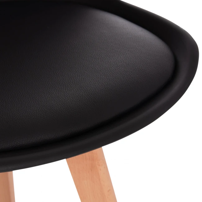 ΚΑΡΕΚΛΑ VEGAS HM0033.02 ΜΕ ΞΥΛΙΝΑ ΠΟΔΙΑ ΚΑΙ ΜΕ ΚΑΘΙΣΜΑ ΜΑΥΡΟ 47x56,6x82Υεκ.