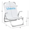 ΚΑΡΕΚΛΑΚΙ ΠΑΡΑΛΙΑΣ ΨΗΛΗ ΠΛΑΤΗ ALMIRA HM5053.03 ΒΑΡΕΩΣ ΤΥΠΟΥ ΛΕΥΚΟ ΑΛΟΥΜΙΝΙΟΥ 56x70x66 εκ.