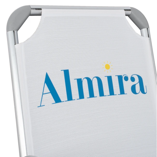 ΚΑΡΕΚΛΑΚΙ ΠΑΡΑΛΙΑΣ ΨΗΛΗ ΠΛΑΤΗ ALMIRA HM5053.03 ΒΑΡΕΩΣ ΤΥΠΟΥ ΛΕΥΚΟ ΑΛΟΥΜΙΝΙΟΥ 56x70x66 εκ.