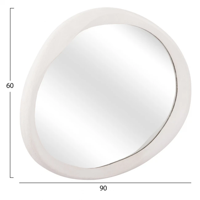 ΚΑΘΡΕΠΤΗΣ ΤΟΙΧΟΥ ΟΒΑΛ ΣΕΙΡΑ SANTORINI HM4513 MDF ΣΕ ΥΠΟΛΕΥΚΟ 90x3,2x60Υεκ