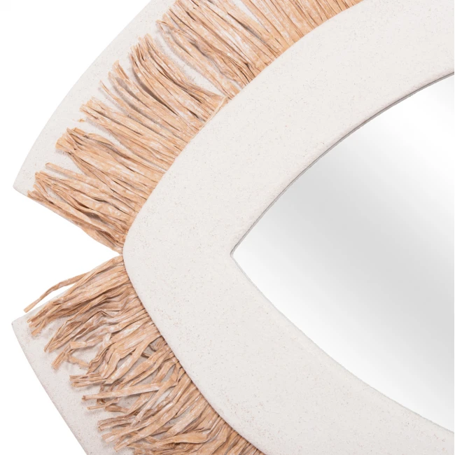 ΚΑΘΡΕΠΤΗΣ ΤΟΙΧΟΥ ΣΕΙΡΑ SANTORINI HM4529 MDF ΥΠΟΛΕΥΚΟ-ΔΙΑΚΟΣΜΗΣΗ ΣΕ ΜΠΕΖ 81x1,8x54Υεκ.