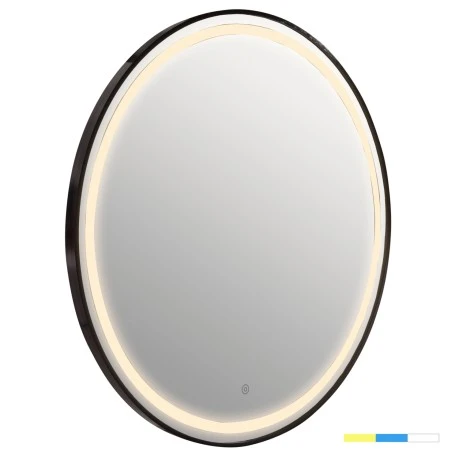 ΚΑΘΡΕΠΤΗΣ ΤΟΙΧΟΥ ΣΤΡΟΓΓΥΛΟΣ ROUNDER HM4503.01 ΑΛΟΥΜΙΝΙΟ ΣΕ ΜΑΥΡΟ-ΦΩΤΙΣΜΟΣ LED Φ80εκ.
